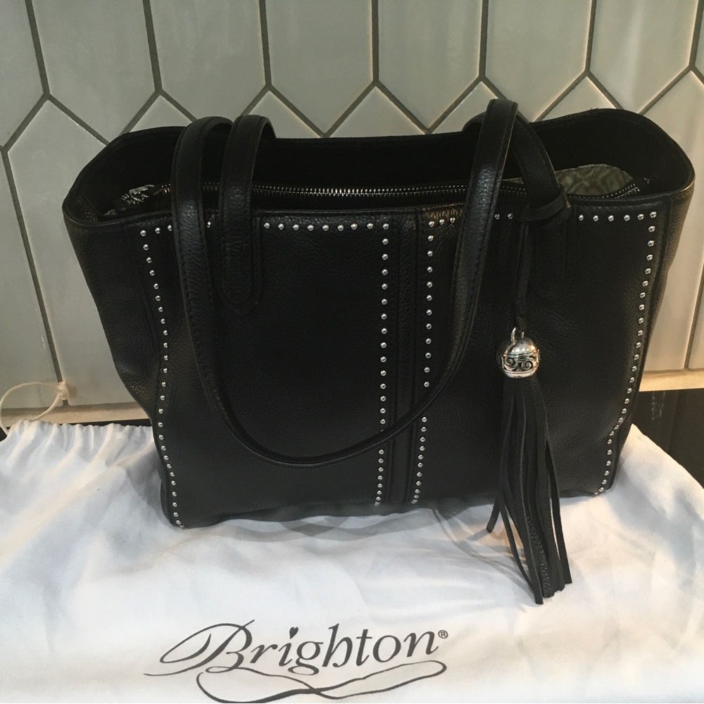 NWOT Brighton Black Pretty Tough City Tote Bag